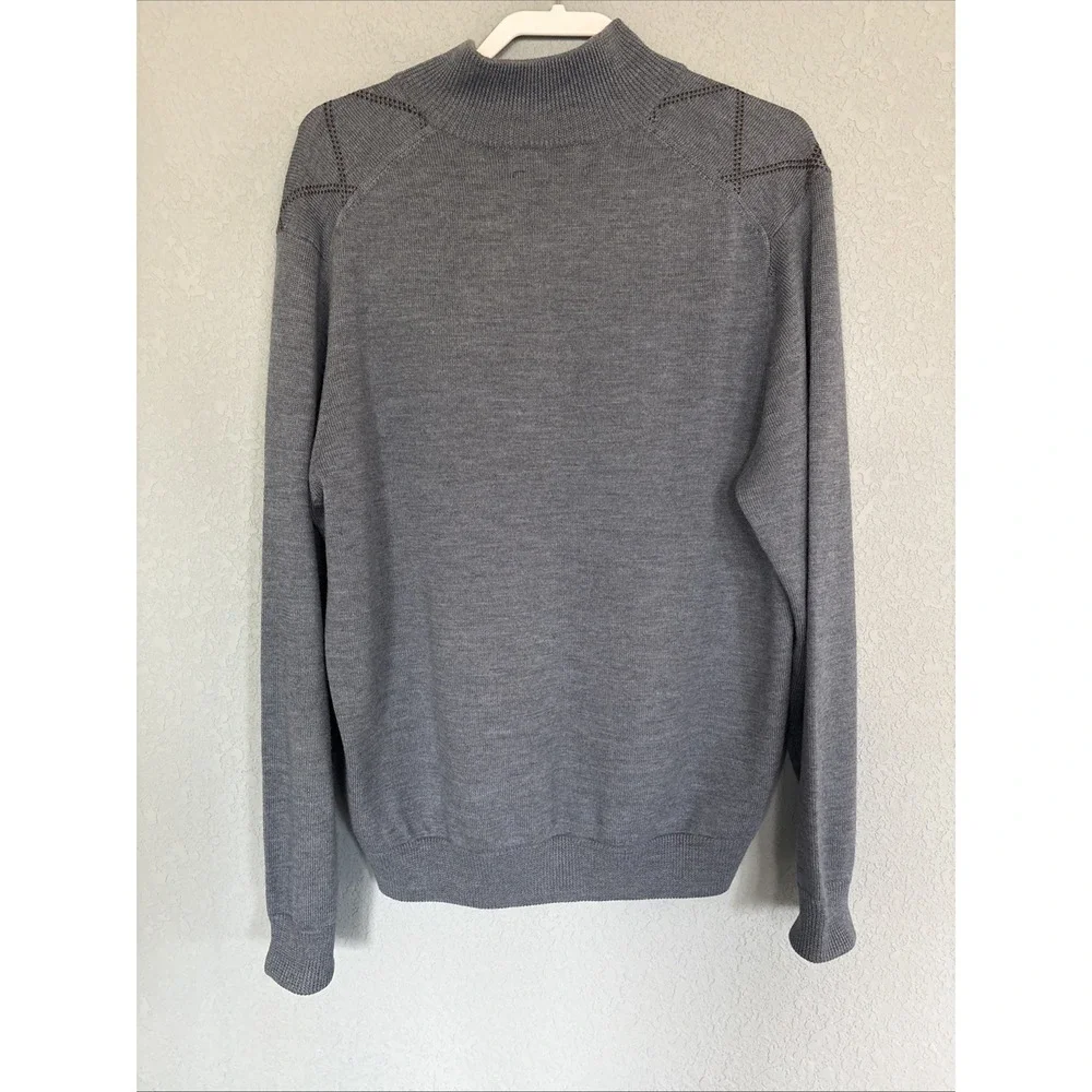 Brooks Brothers Extra Fine 100% Merino Wool 1/4 Zip Sweater Mens L